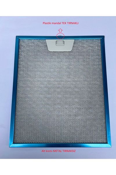 Koyuncu Hood Filter 253X300 Aspirator Wire Front Part Single Rear Part Tab-Free Filter 25,3X30Cm