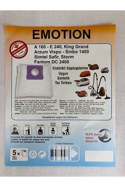Koyuncu Dust Bag Compatible with Horizontal Models (5 Pieces)