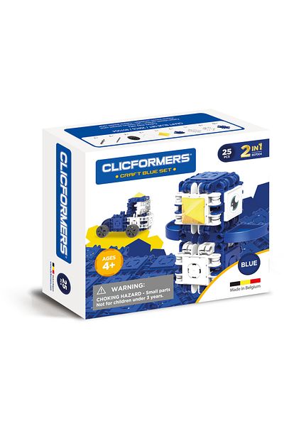 CLICFORMERS مجموعة الحرف اليدوية الزرقاء - 25 قطعة