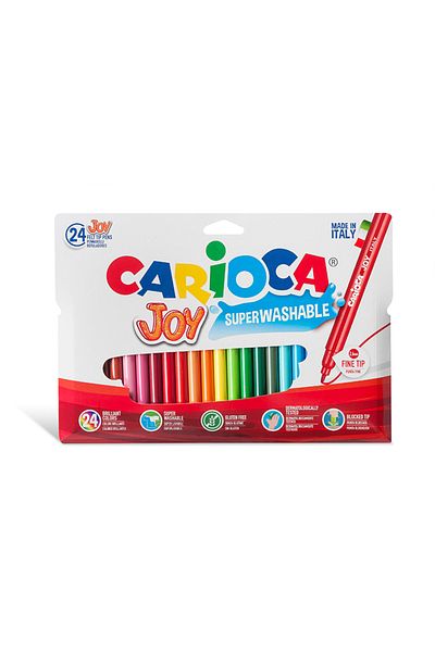 CARIOCA Joy Set of 24 Super Washable Felt Tip Crayons