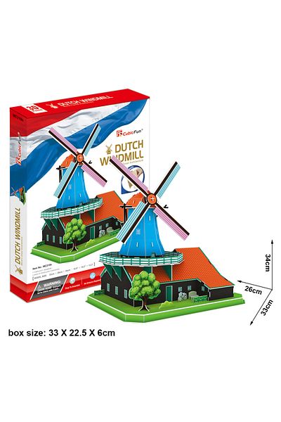 Cubic Fun Netherlands Windmill 3D Puzzle - 71 Pieces