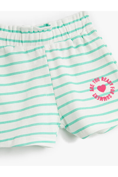 Koton Shorts aus Baumwolle mit elastischem Bund und Aufdruck