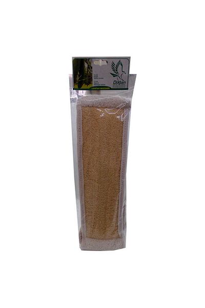 K&A Natural Pumpkin Fiber Long Back and Body Washcloth 10 x 40