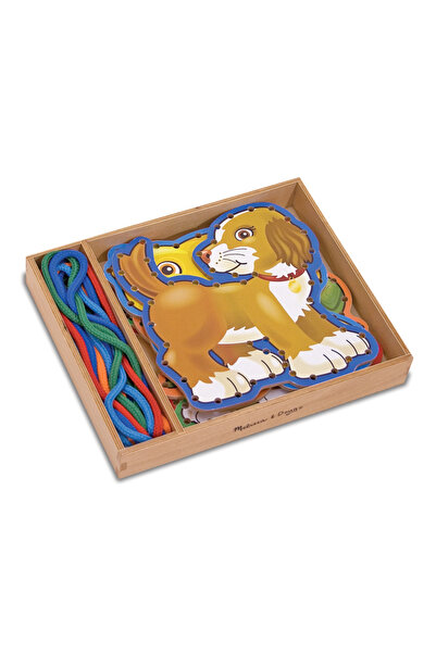 Melissa & Doug مليسا ودوج لعبة الخيط الخشبي - الحيوانات الأليفة