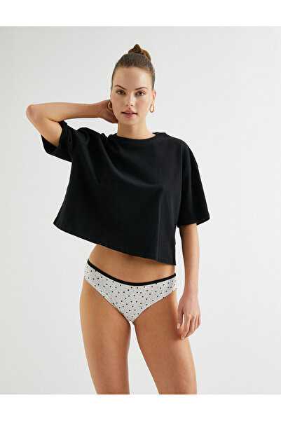 Koton Lace Panties Cotton Brazilian Printed