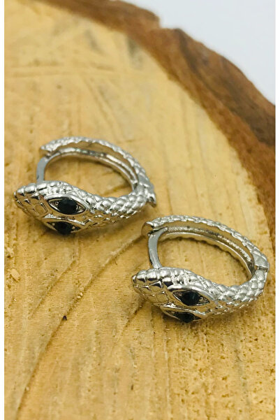 Monalisa Home أقراط فضية اللون من الفولاذ