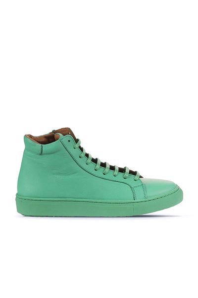 Bueno Shoes Σκούρο Πράσινο Δερμάτινο Γυναικείο Μποτάκι - Flat Cut 01wz7700