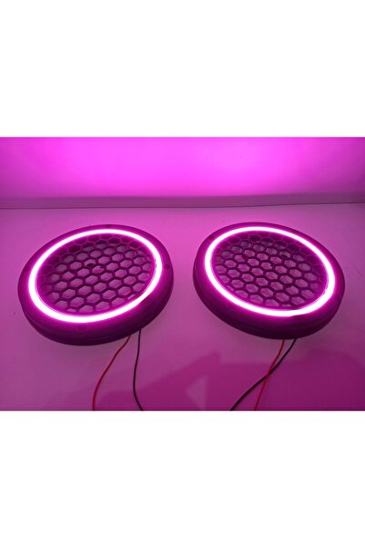 YSN SOUNDS Işıklı Hoparlör Kapağı 16cm - Mor Renkte 16cm Midrange Kapak - 1 Takım