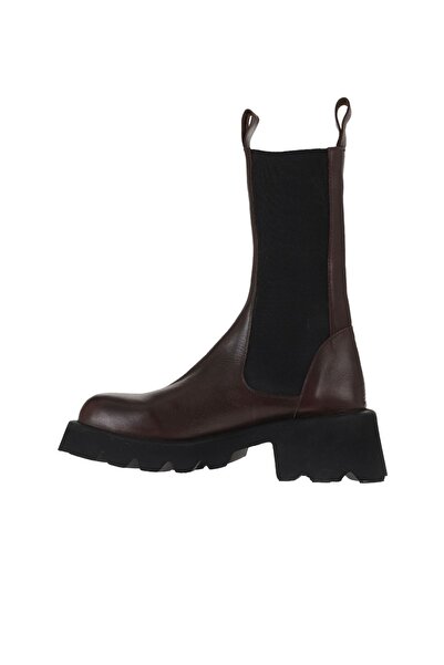 Bueno Shoes Kahverengi Deri Kadın Topuklu Bot 01wt1703