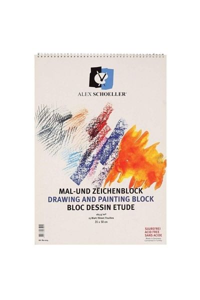 Alex Schoeller Caiet de pictură pentru uz general 35x50cm 165gr 15 coli