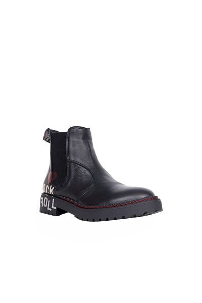 BUENO Shoes Siyah B76c01 Kadın Düz Bot 01wr4204