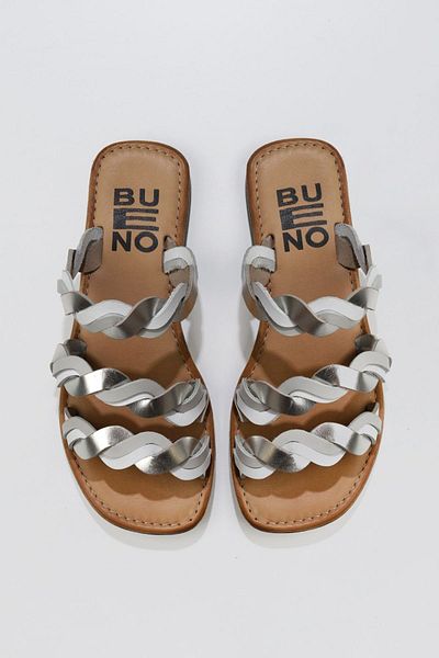 Bueno Shoes Papuci plati dama din piele bej - 01wu3416