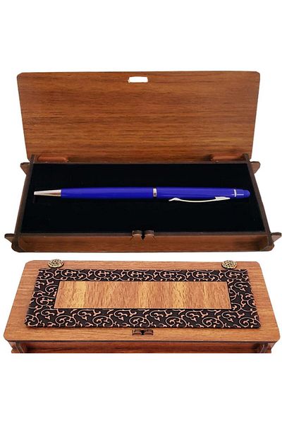 MR RZN STORE Dark Blue Touch Metal Pen