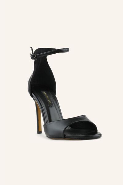 MARCATELLI Siyah Leroy Tek Bant Topuklu Sandalet