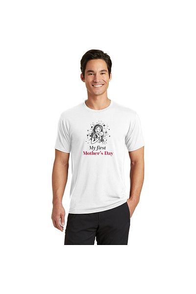 Tshirthane Λευκό ανδρικό μπλουζάκι για τη γιορτή της μητέρας