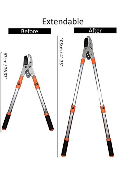 CMC Tools Cmc 5012 Uzatmalı Kollu Çit Ağaç Dal Budama Bahçe Makası