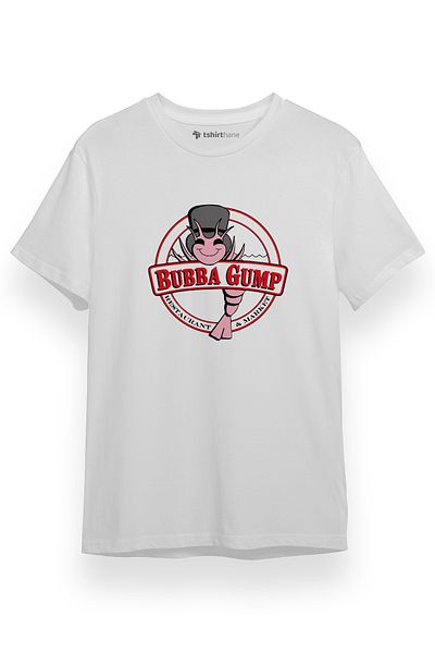 Tshirthane Forrest Gump Bubba Gump Shrimp Co Λευκό κοντομάνικο ανδρικό μπλουζάκι