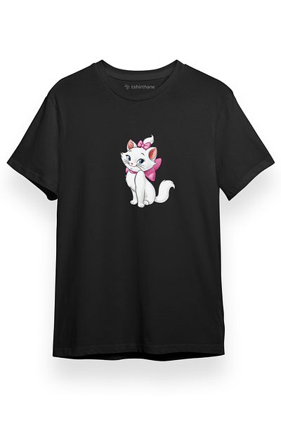 Tshirthane Ανδρικό μπλουζάκι Cat Black κοντομάνικο