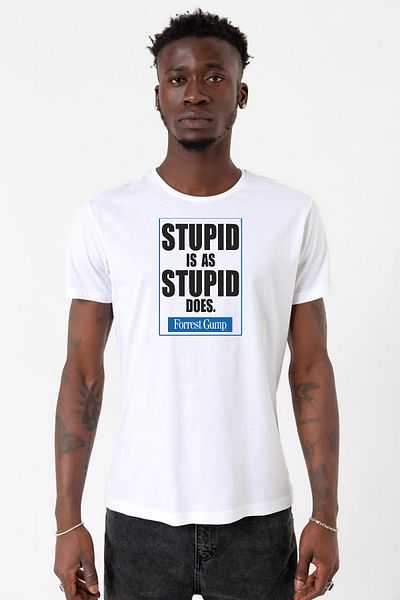 Tshirthane Forrest Gump Ο Στοππός είναι τόσο Στοππός όσο ο Λευκός Ανδρικός Ποδηλατικός Μπλουζάκι