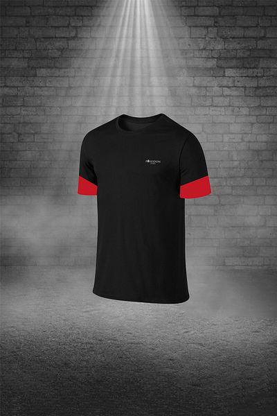 POSEIDON STORM Men's Dri-Fit Black T-Shirt and Shorts - Round Neck, Short Sleeve, over Size (4XL)