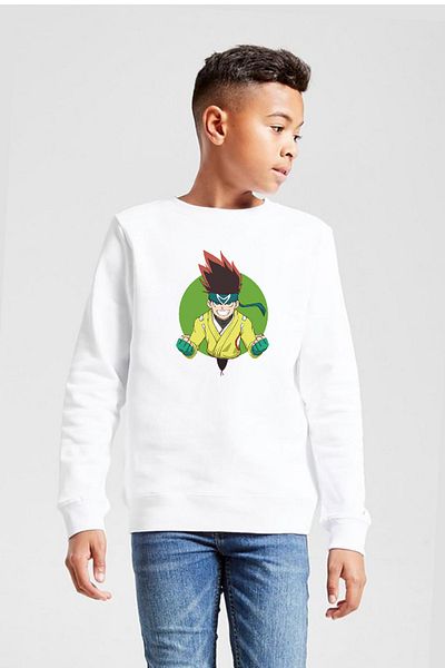 Tshirthane Hanorac Beyblade Arman Kusaba alb pentru copii 2 ip