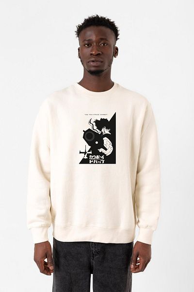 Tshirthane Cowboy Bebop Spike See You Space Cowboy Ecru Ανδρικό φούτερ 2ip