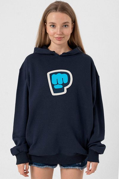 Tshirthane PiewDiePie Active Navy Blue Women's 3ip Hoodie
