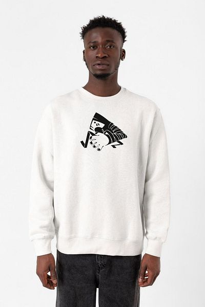 Tshirthane Monogatari Anime Suruga Monkey Symbol Λευκό ανδρικό φούτερ 2ip