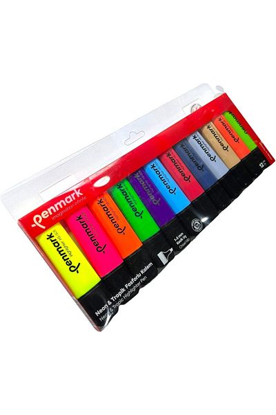 penmark Fosforlu Kalem 12 Li Karışık Renk 6 Neon 6 Tropic Renkler