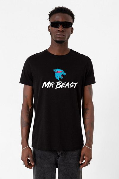 Tshirthane Ανδρικό μπλουζάκι Mr Beast Black