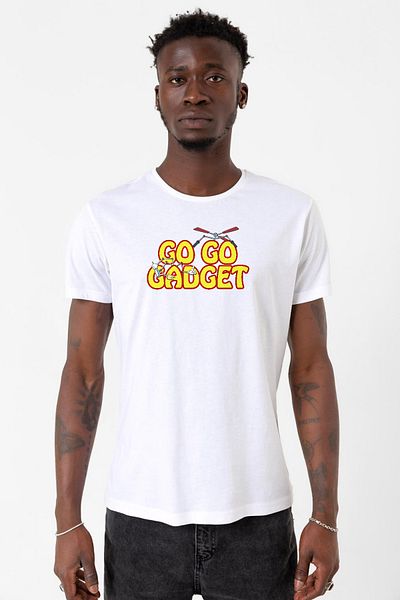 Tshirthane Inspector Gadget - Ανδρικό λευκό μπλουζάκι Oversize