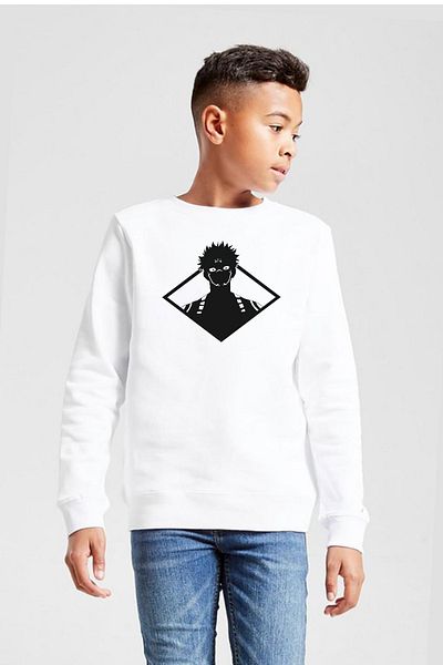 Tshirthane Суитшърт от джуджуцу кайзен с аниме Сукуна Уайт Хед Бяло момче 2ip