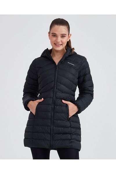 SKECHERS W Essential Maxi Length Hooded Jacket Women's Black Coat S212005-001