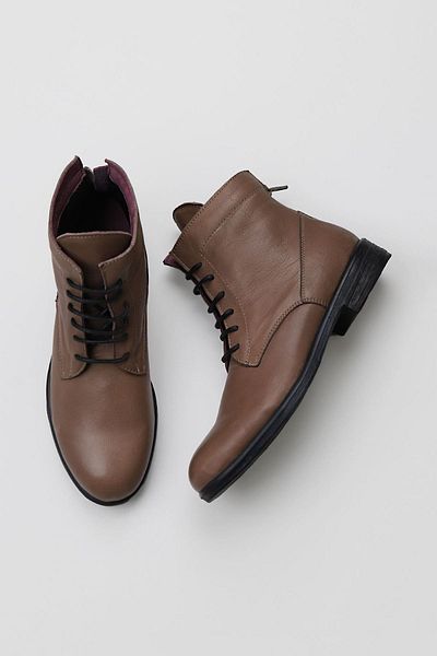 Bueno Shoes 01wr4600 Μοντέλο Γκρι Δερμάτινες Γυναικείες Μπότες
