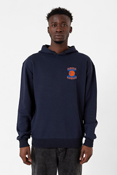 Tshirthane Dubious Handles Logo Синій Чоловічий 3-шаровий з капюшоном