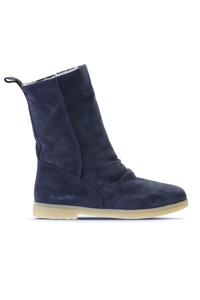 Bueno Shoes 01wt3305 Model Ghete de damă din piele intoarsa albastra