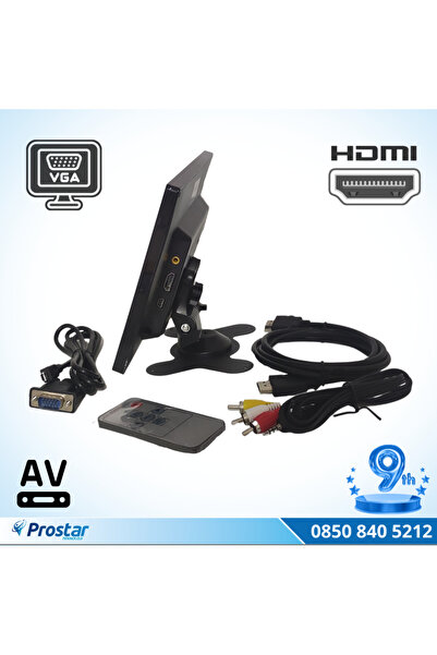Navistar Araç Içi Monitör 9" Vga Hdmı Av Girişli Tft Lcd Büyük Ekran