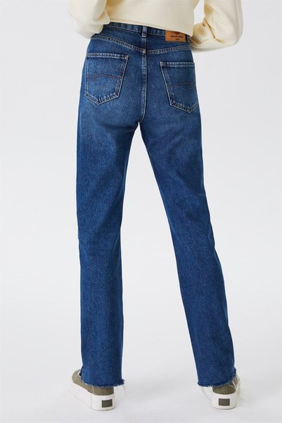 Lee Cooper Kelly High Waist Regular Fit Straight Leg 100% Cotton Blue Women's Jeans