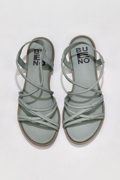Bueno Shoes Sandale de damă albastre din piele - 01wu3004
