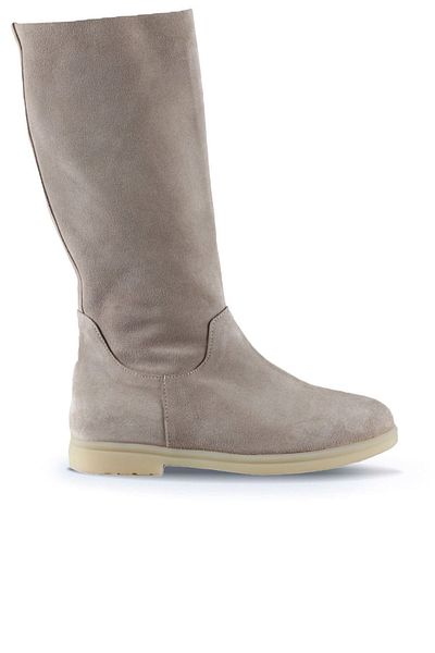 Bueno Shoes 01wt3306 Μοντέλο Μπεζ Suede Γυναικείες Flat Μπότες