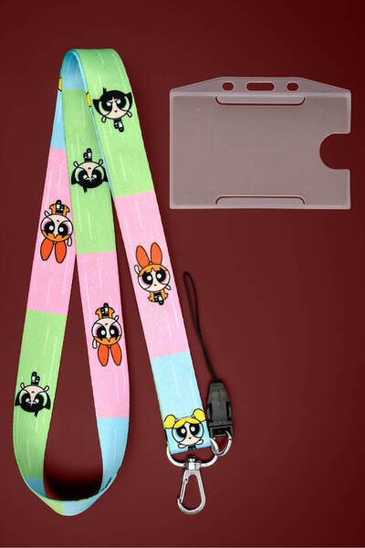 Apptakı Desenli Boyun İpi Boyun Askı İpi Boyun Askısı ve Kartlık PW - ASS0281