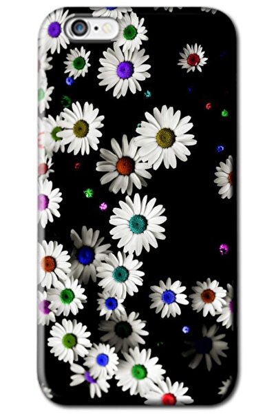 Zebana حافظة سيليكون متوافقة مع هاتف Apple iPhone 6 Plus Daisy V1 (مطبوعة)