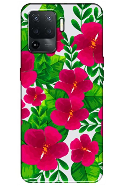 Dara Aksesuar حافظة متوافقة مع هاتف اوبو رينو 5 لايت، حافظة سيليكون زهور الرب...