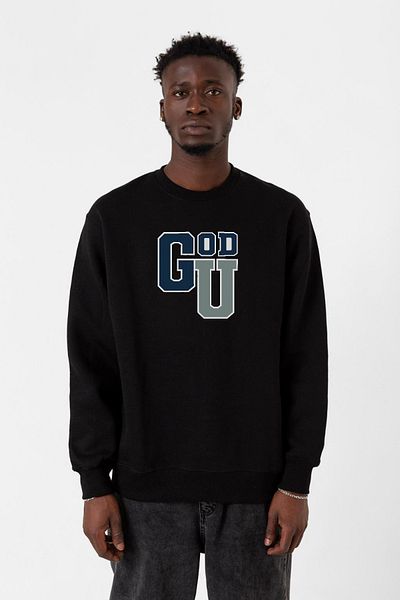 Tshirthane Мъжки суитшърт 2ip, черен, със съкращение от университета „Ген. В. Годолкин“