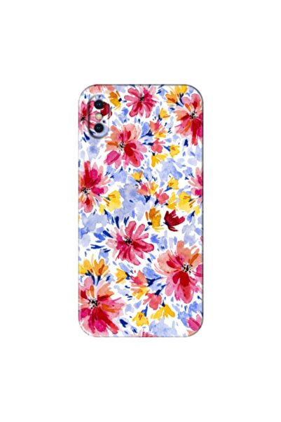 Zebana حافظة سيليكون متوافقة مع هاتف Apple iPhone X Spring Flowers 7 (مطبوعة)