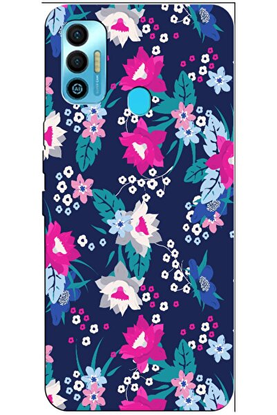 Zebana حافظة متوافقة مع هاتف TECNO Spark 7T من السيليكون بتصميم زهور الربيع 3...