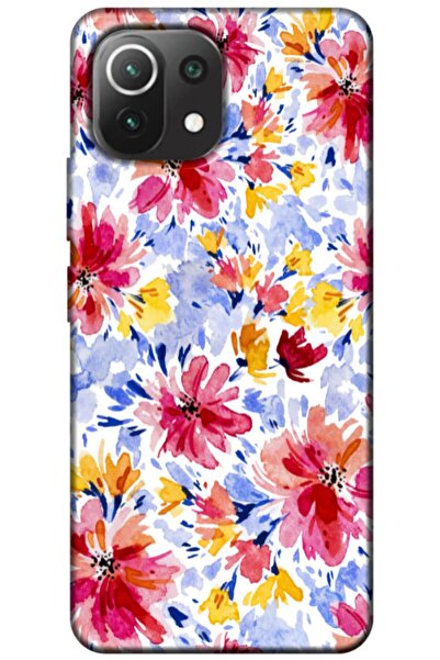 Dara Aksesuar حافظة متوافقة مع هاتف Xiaomi Mi 11 Lite من السيليكون Spring Flo...