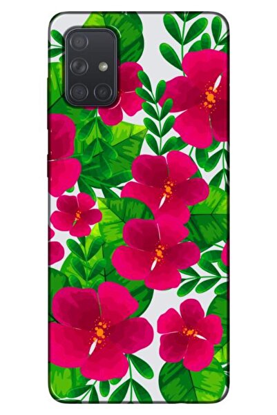 Zebana حافظة متوافقة مع هاتف سامسونج جالاكسي A71، حافظة سيليكون زهور الربيع 9...