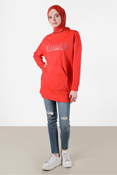 Alvina 42740 Model Printed Tracksuit Tunic