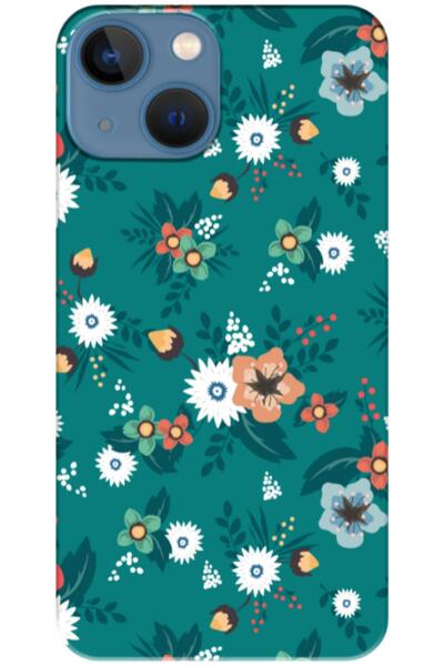 Zebana حافظة سيليكون متوافقة مع هاتف Apple iPhone 13 Mini Spring Flowers 2 (م...